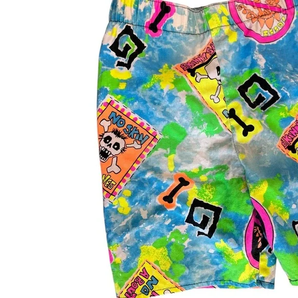 80’s true VTG neon kids Graphic Shorts-7 - Picture 3 of 7